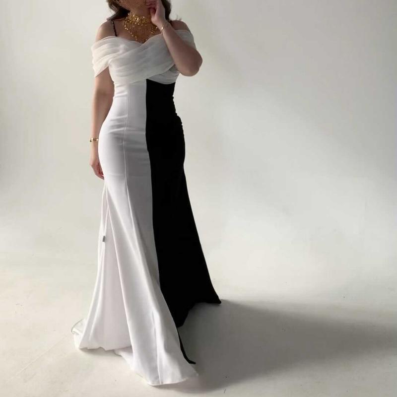 Spring Summer Women Strap Color Matching Pleated Slim Elegance Retro Dress
