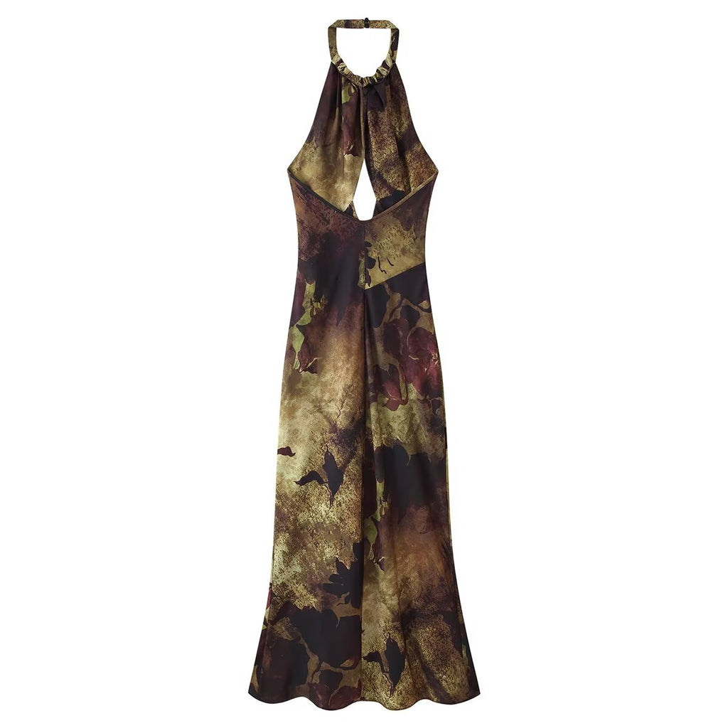 Summer Women Clothing Sexy Printed Halter Dress