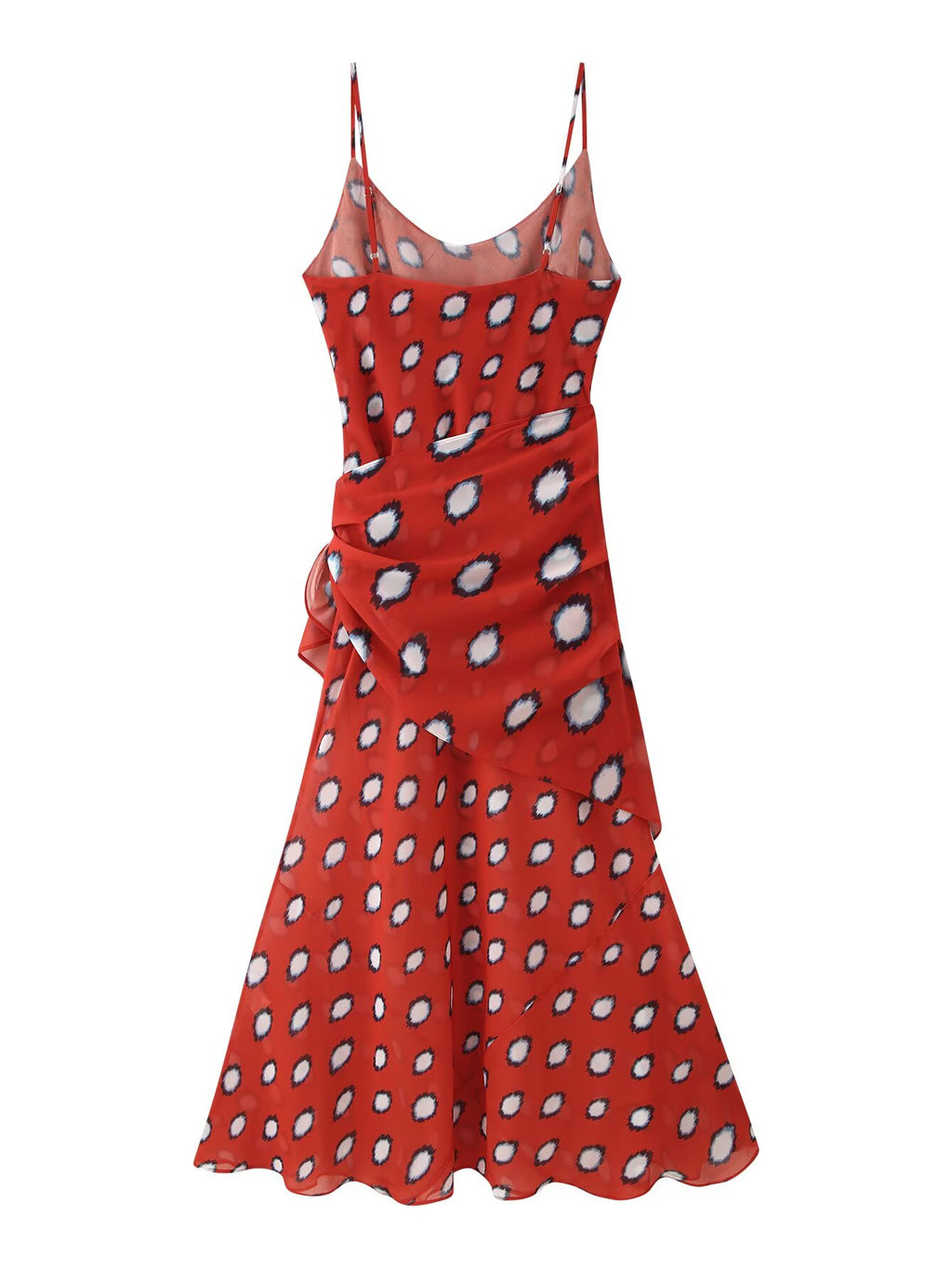 Women Clothing Summer Detachable Triangular Binder Animal Pattern Split Sheath Dress
