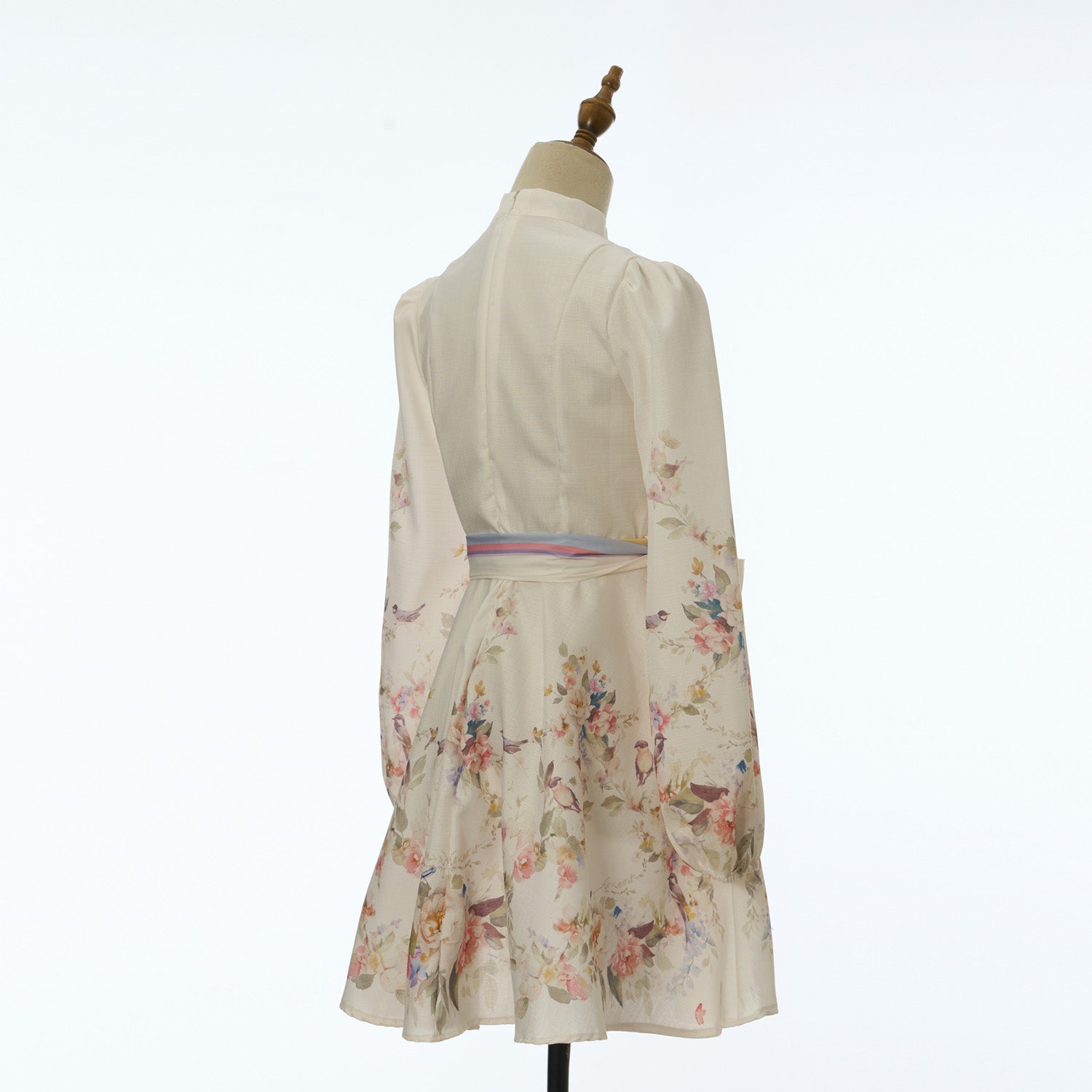 Women Printed Long Sleeved Short Dress