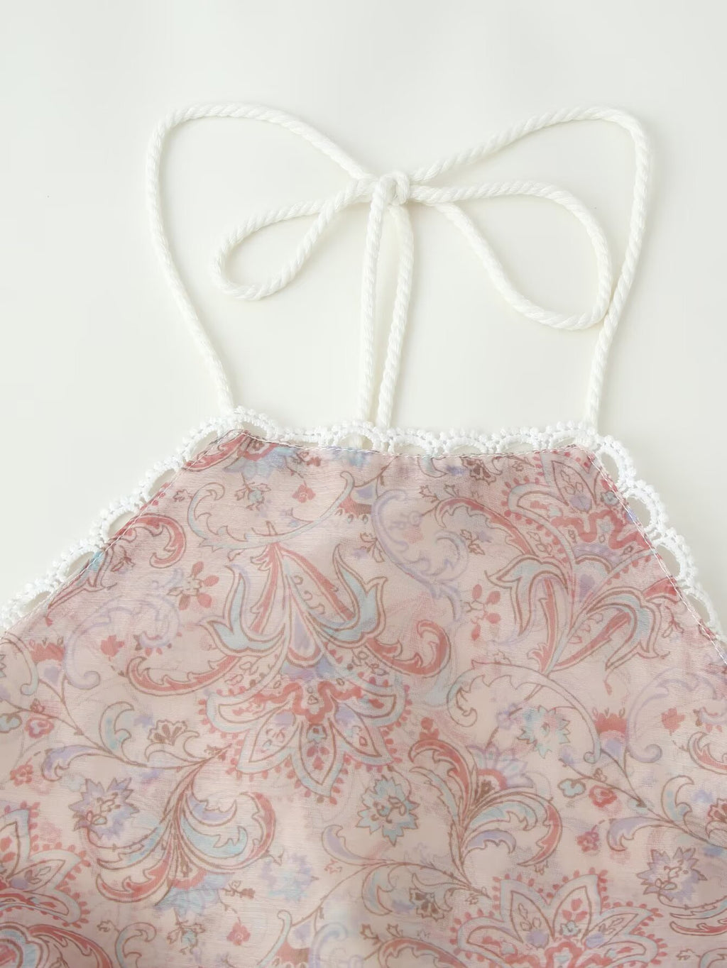 Ropa de mujer Sexy, con múltiples capas de encaje, decoración de encaje tipo halter para atar