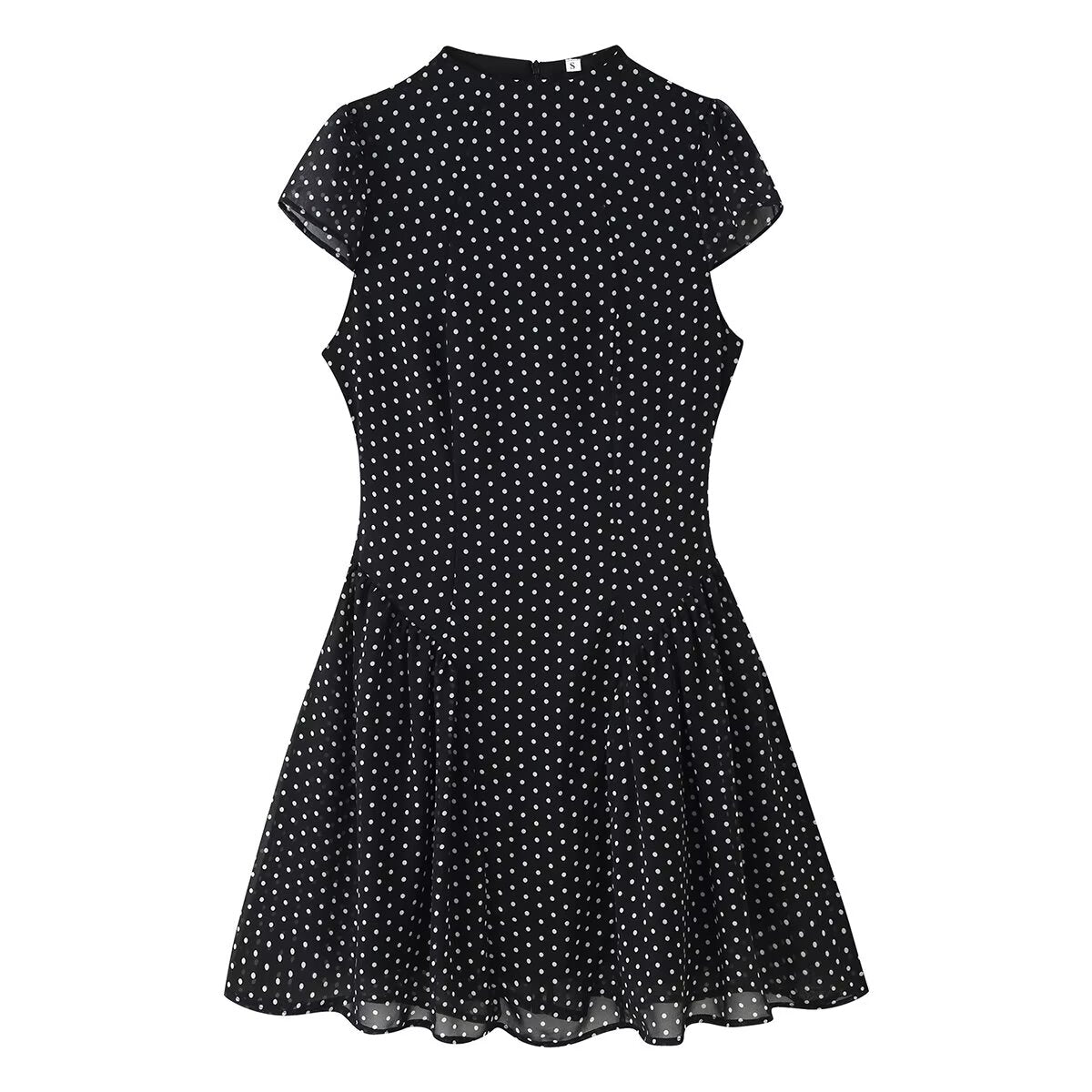 Vestido de lunares con control de cintura para mujer