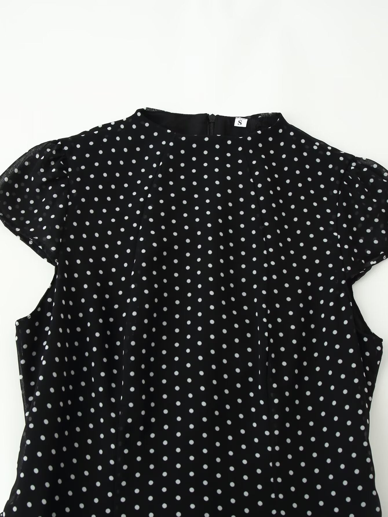 Vestido de lunares con control de cintura para mujer