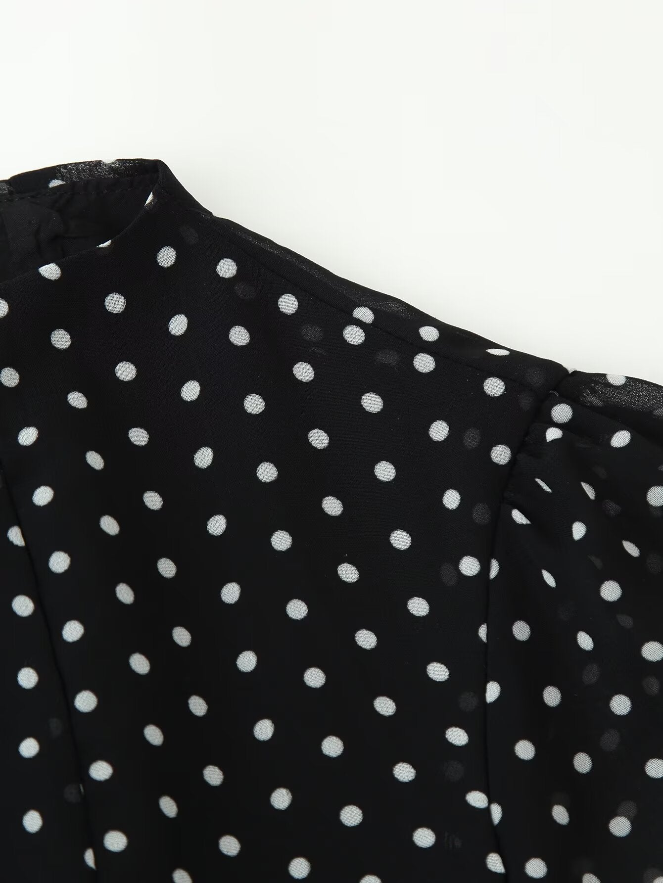 Vestido de lunares con control de cintura para mujer