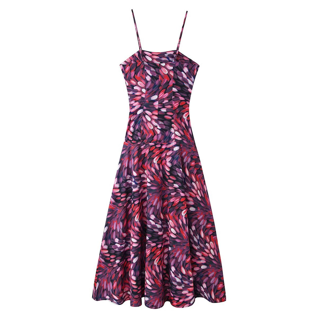 Robe longue ample imprimée, sexy, avec ceinture, pour femme, collection automne
