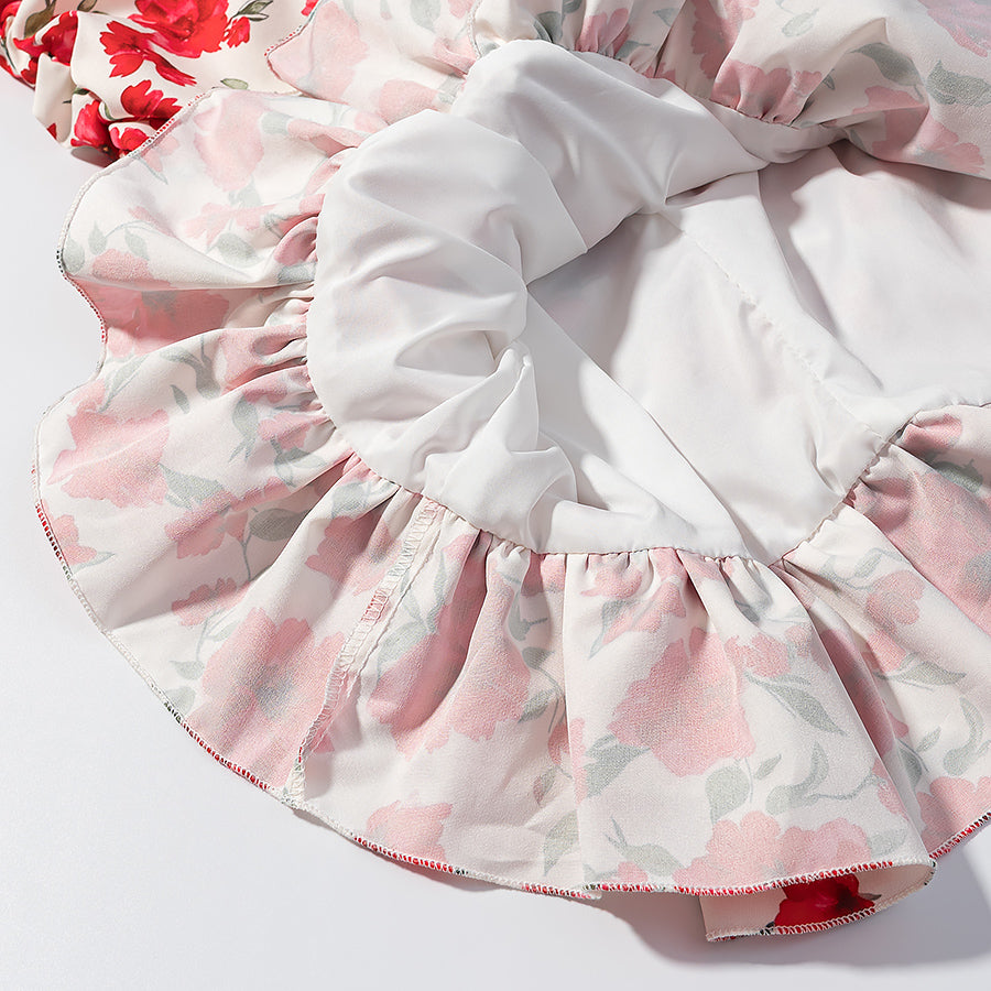 Robe imprimée à col plongeant en V profond, élégante et amincissante pour femme, collection été