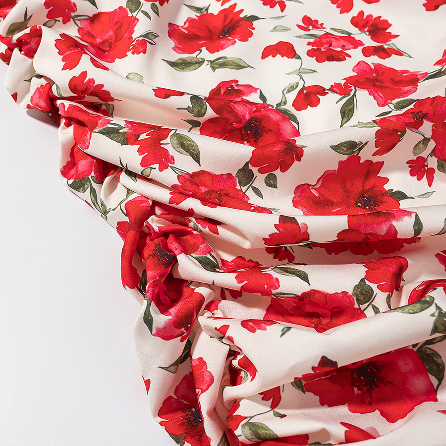 Robe imprimée à col plongeant en V profond, élégante et amincissante pour femme, collection été