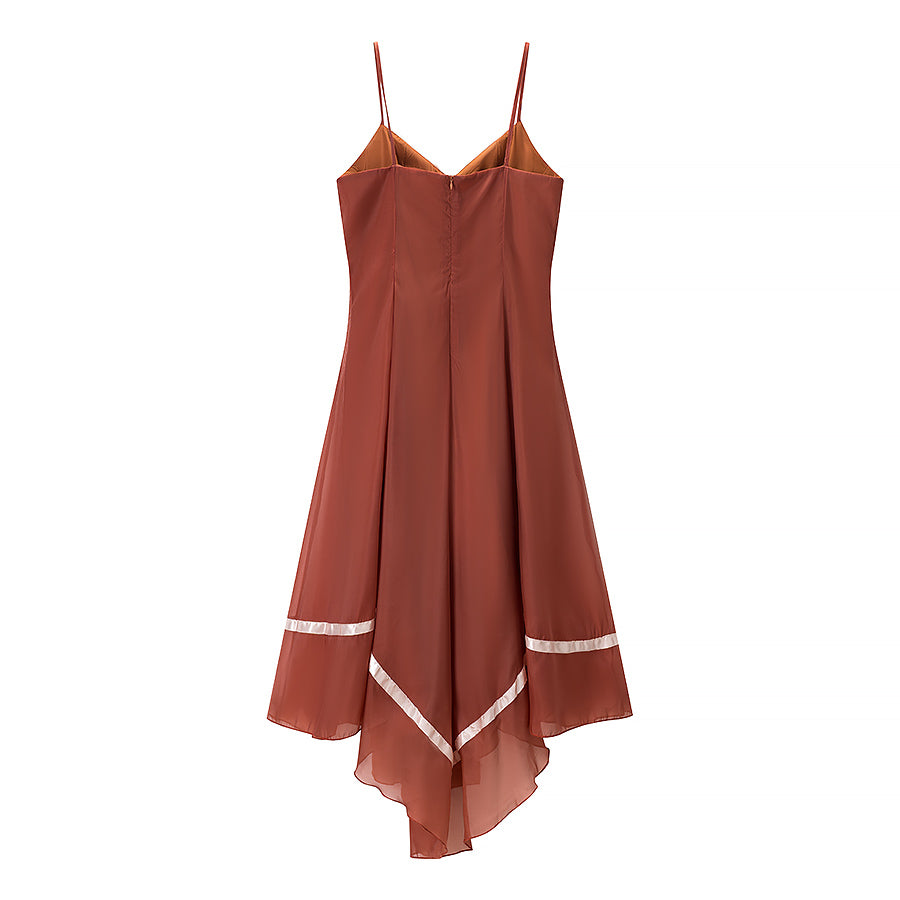Vestido de mujer con tirantes bordados para la oficina