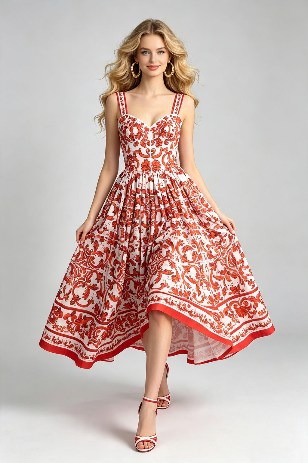 Women Summer Printed Halter Maxi Dress