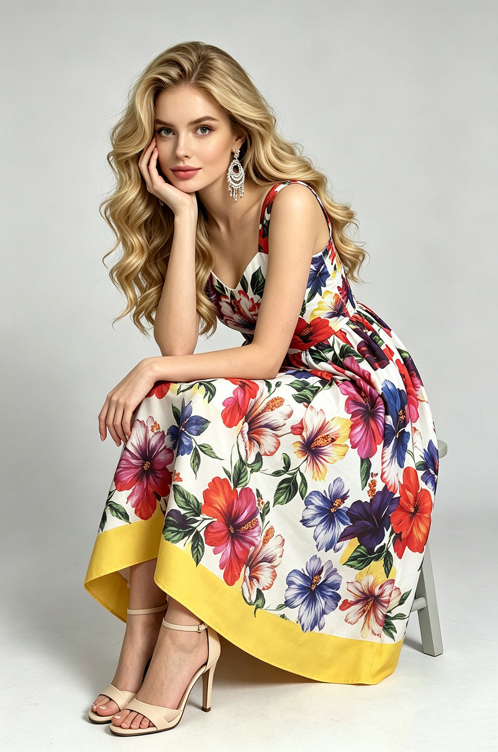 Women Summer Printed A Line Dress