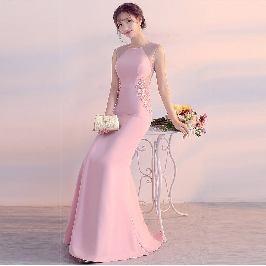 Robe de soirée femme cocktail élégante coupe ajustée cinq couleurs robe maxi
