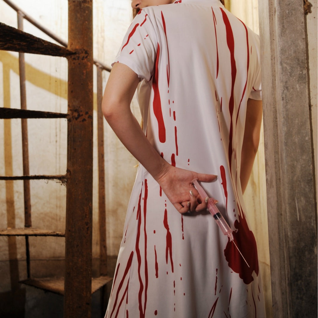 Infirmière Vampire Costume Jeu de Rôle Uniforme Halloween Lingerie Sexy Infirmière Fantôme