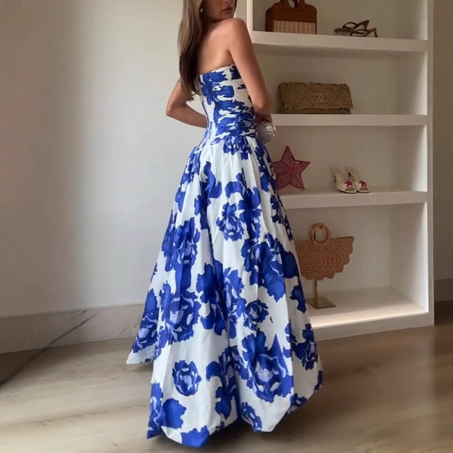 Robe mondaine française, bustier taille haute plissé, jupon, robe femme