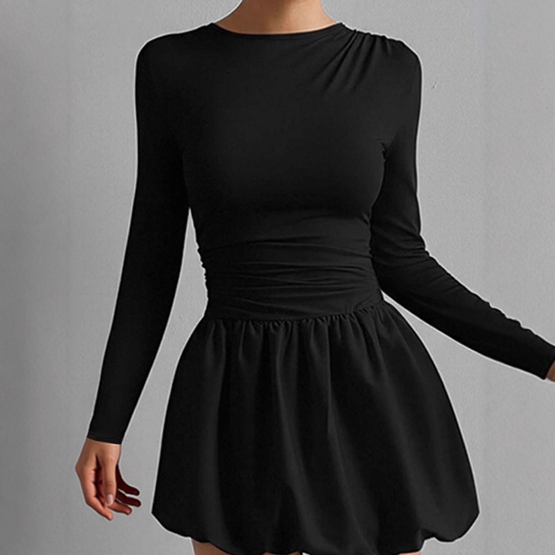 Women Bud Dress Sexy off the Shoulder Solid Color Tube Top Sleeveless