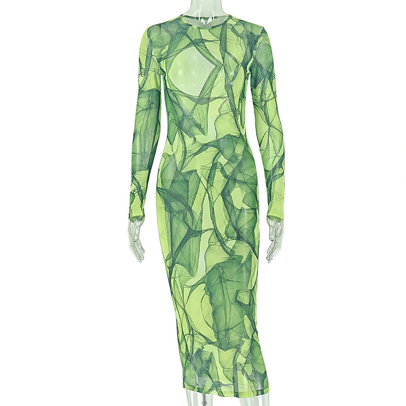 Green and floral pattern