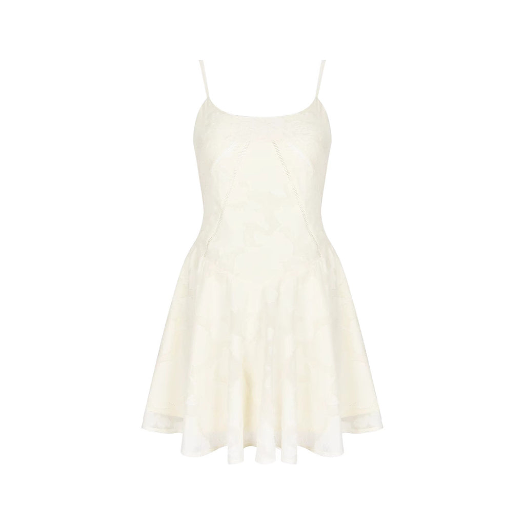 Robe de cocktail légère et moulante en dentelle à col V et bretelles pour femme