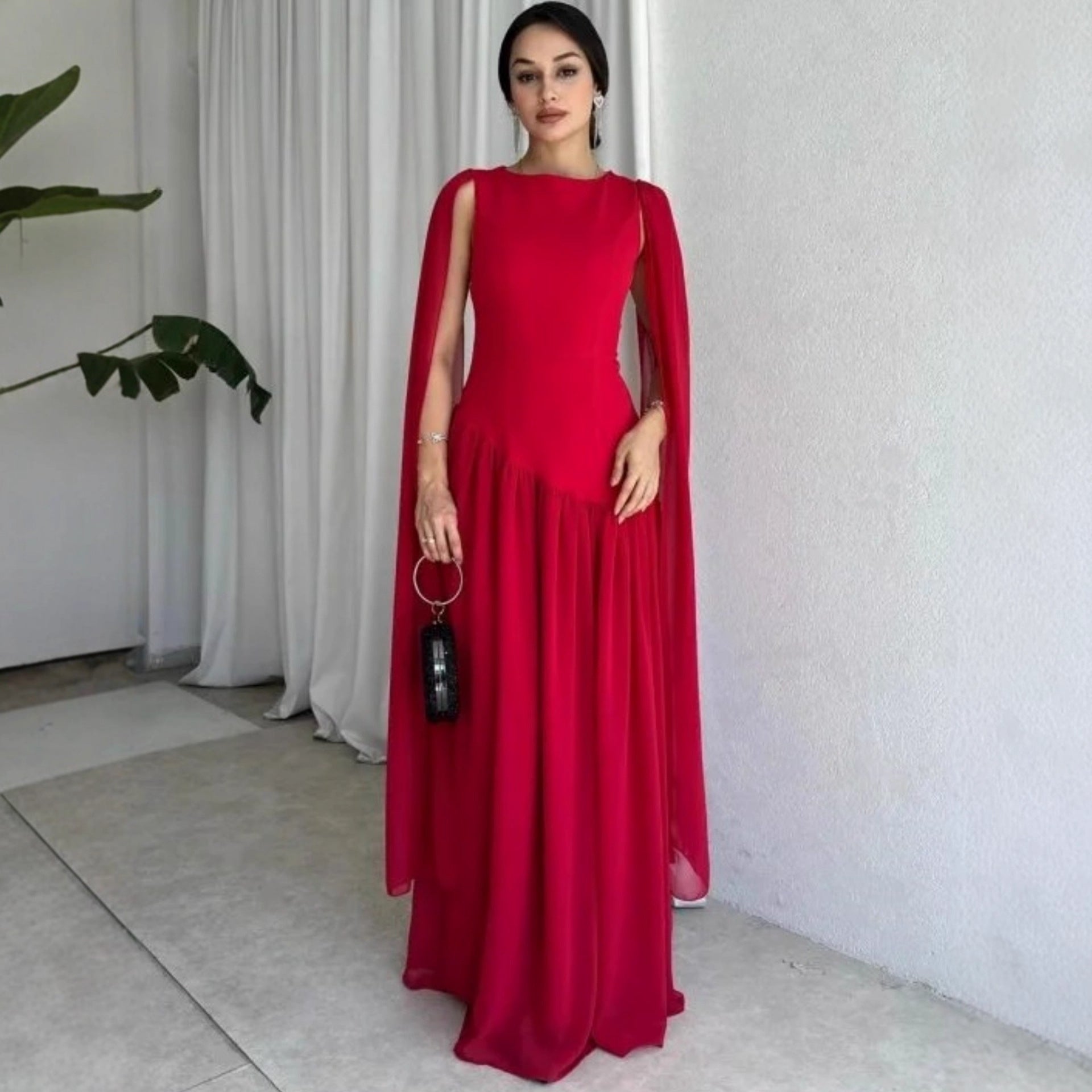 Robe femme élégante et tendance, robe française sans manches