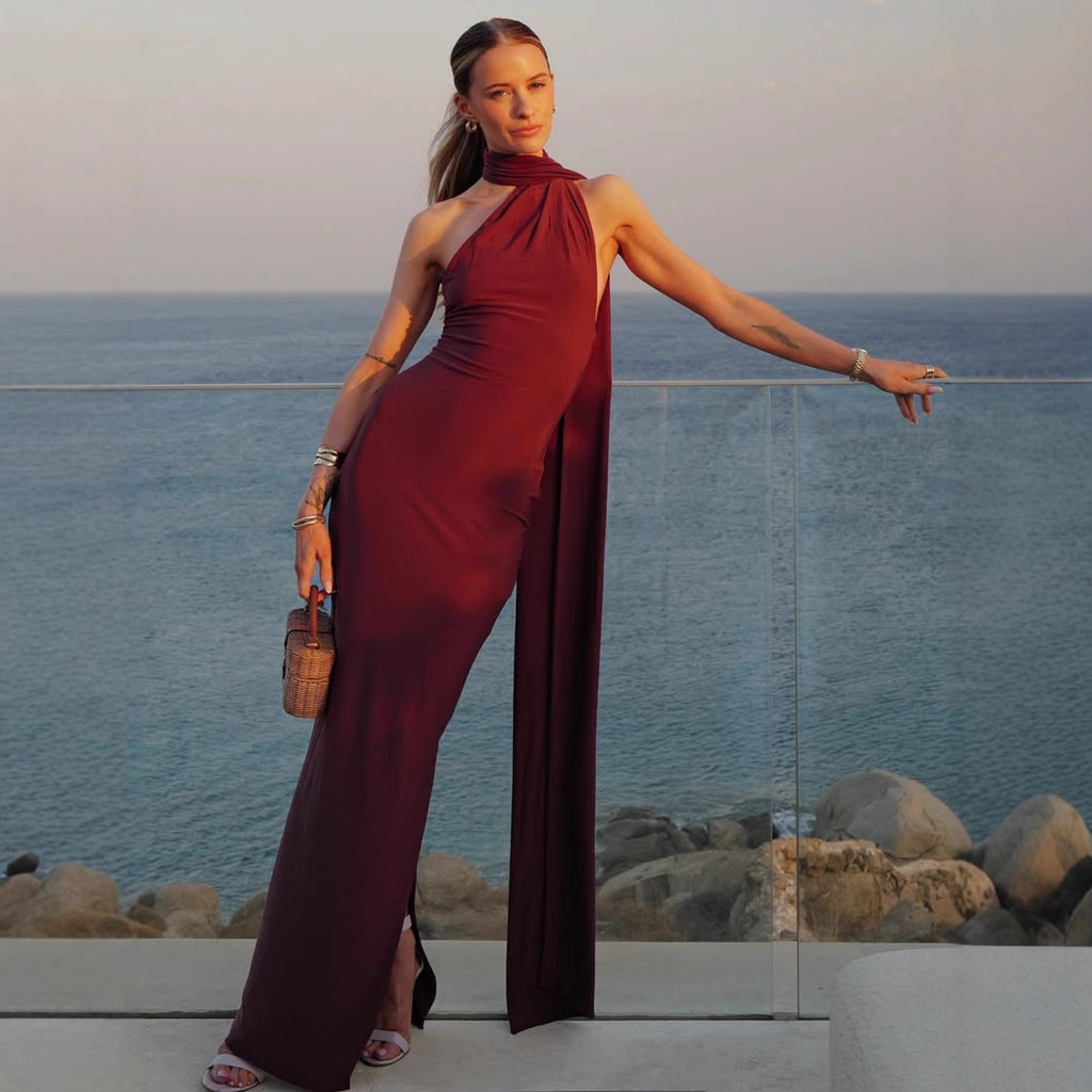Robe élégante à rubans pour femme, robe moulante dos nu sexy et tendance