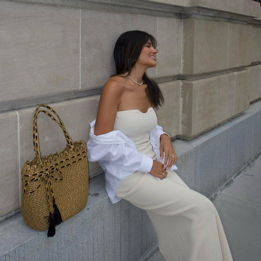 Women Clothing off Neck Knitted Tube Top Split off Shoulder Sexy Woolen Dress Women