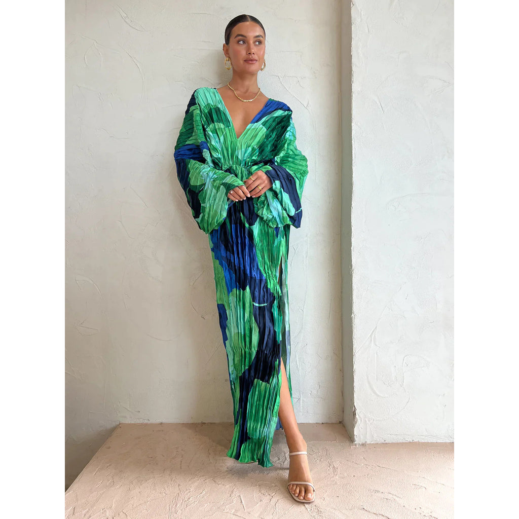 Vestido plisado de primavera y verano para mujer, informal, holgado, para vacaciones