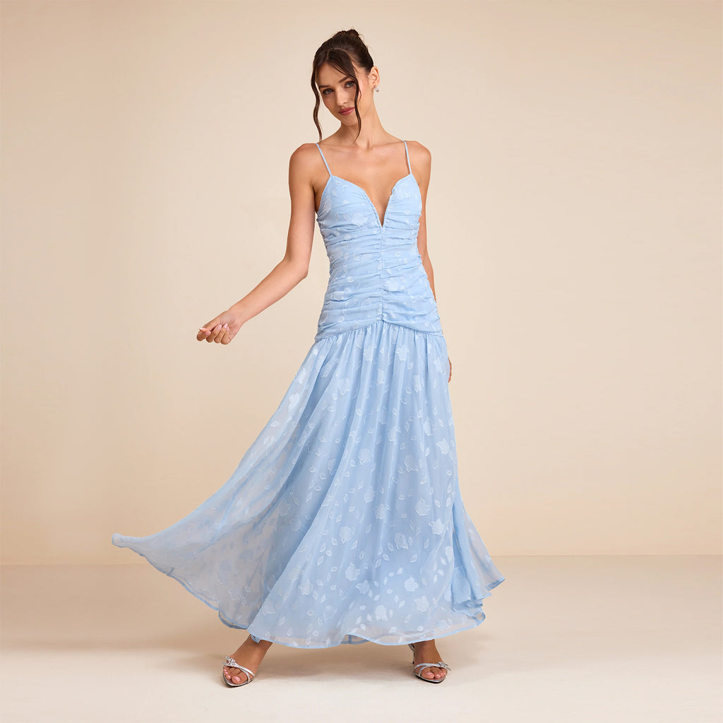 Women Clothing French Strap Floral Elegant Holiday Dress