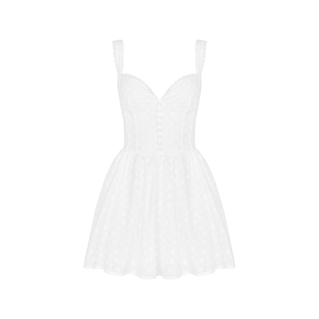 Vestido sexy con escote en V y tirantes de encaje, blanco y estampado, ropa sexy para mujer