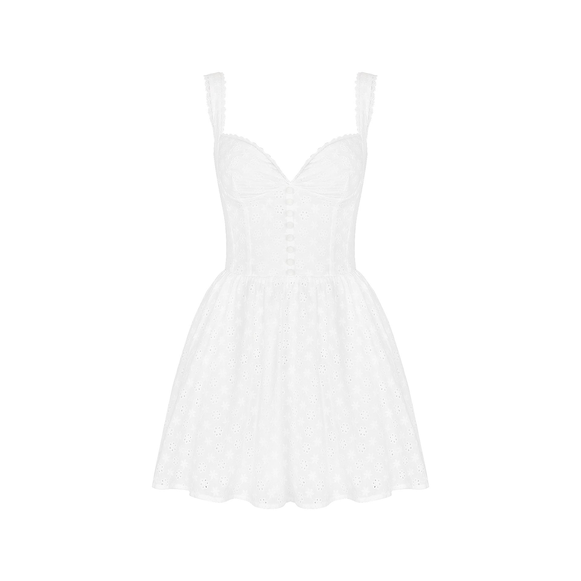 Vestido sexy con escote en V y tirantes de encaje, blanco y estampado, ropa sexy para mujer