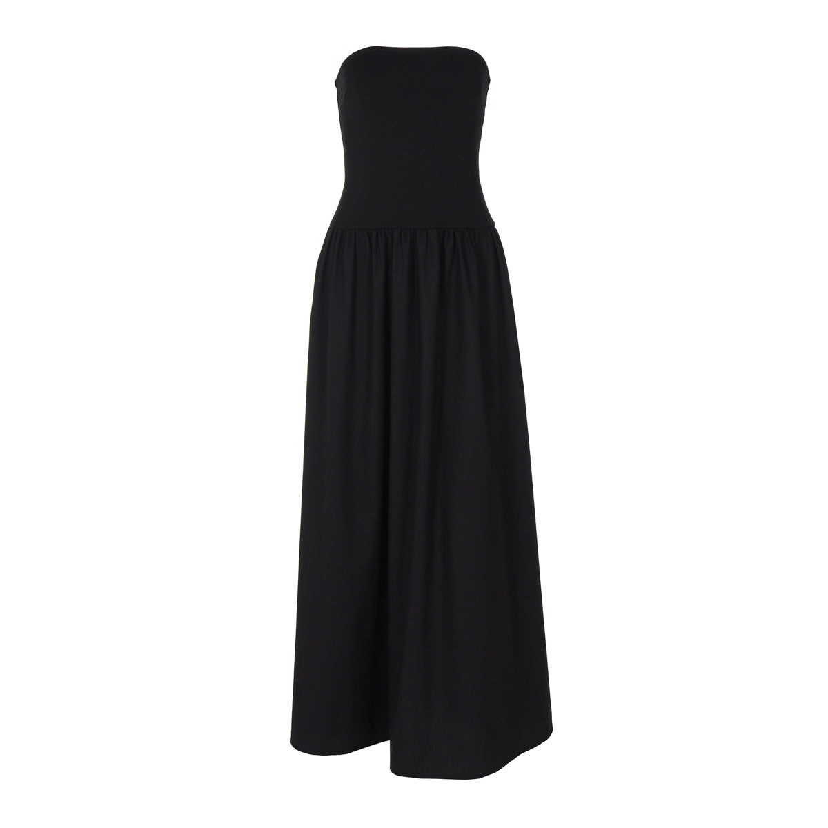 Robe bustier longue et élégante, sexy, décolletée, style streetwear, couleur unie, pour femme