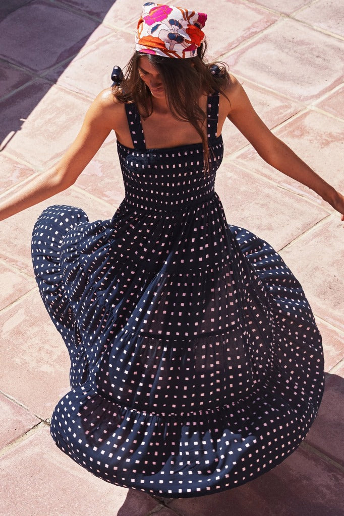 Vestido de verano para mujer, vestido de fiesta, vestido con tirantes finos y estampado floral.