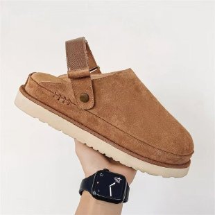 Thick Bottom Toe Cap Back Bandage Birkenstock Shoes Spring Autumn Cowhide Casual Pump Slippers