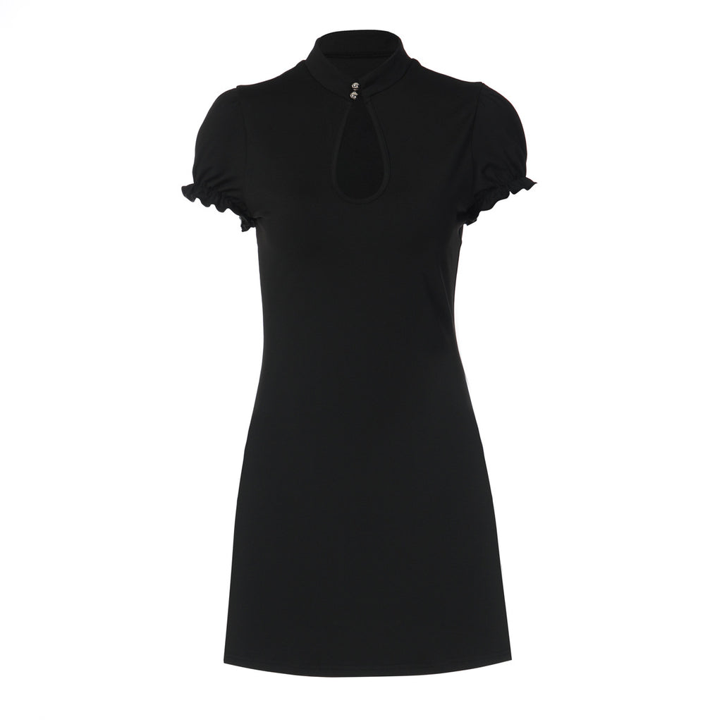 Robe fourreau sexy française pour boîte de nuit, printemps, femme, sexy, amincissante, manches courtes