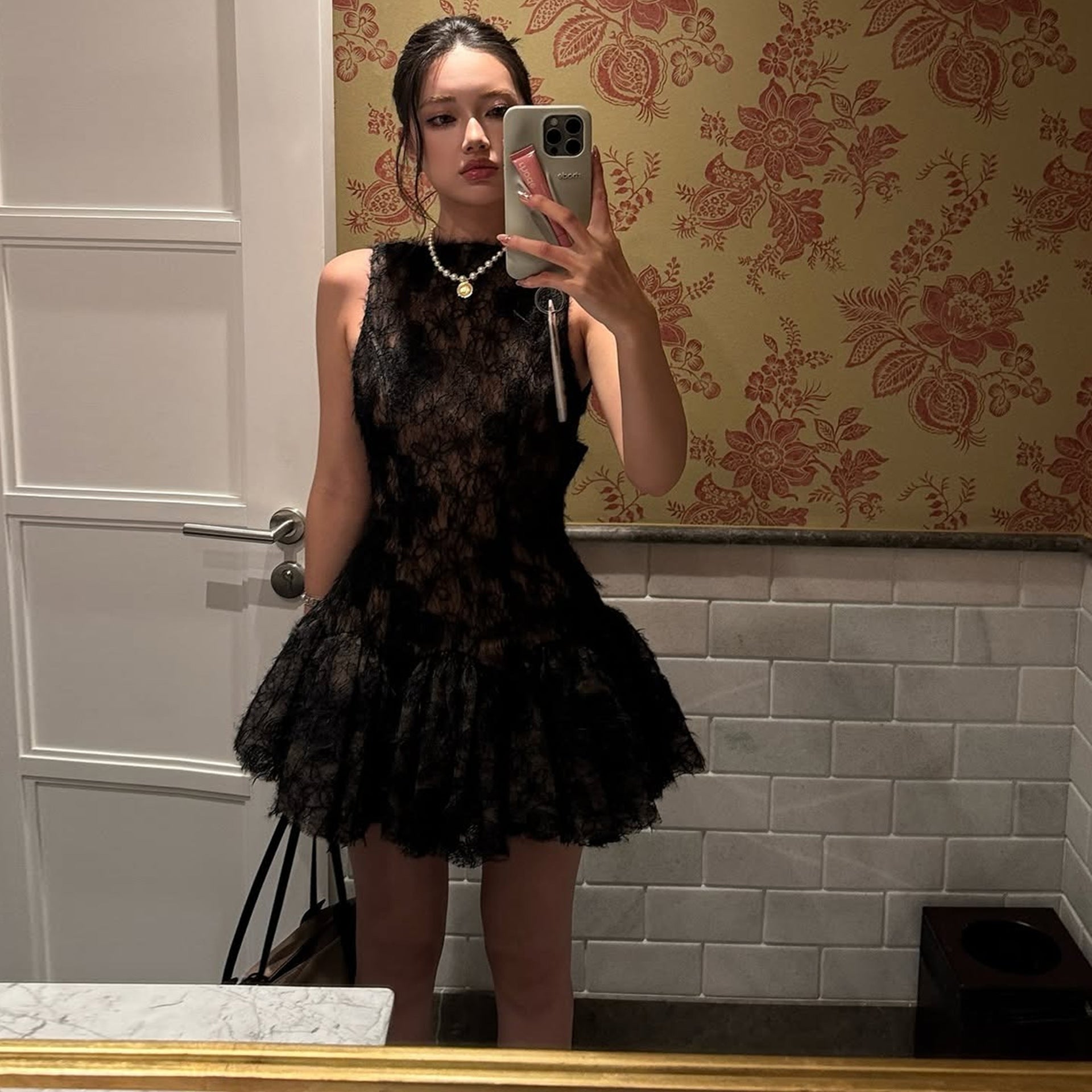 Vestido sin mangas con espalda descubierta y adelgazante para mujer, ropa de otoño e invierno