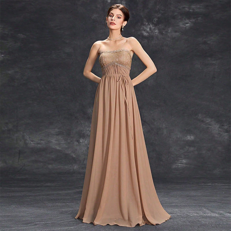 Vestido de noche de tubo, sexy, de alta gama, para mujer, para ceremonias, graduaciones, otoño e invierno.