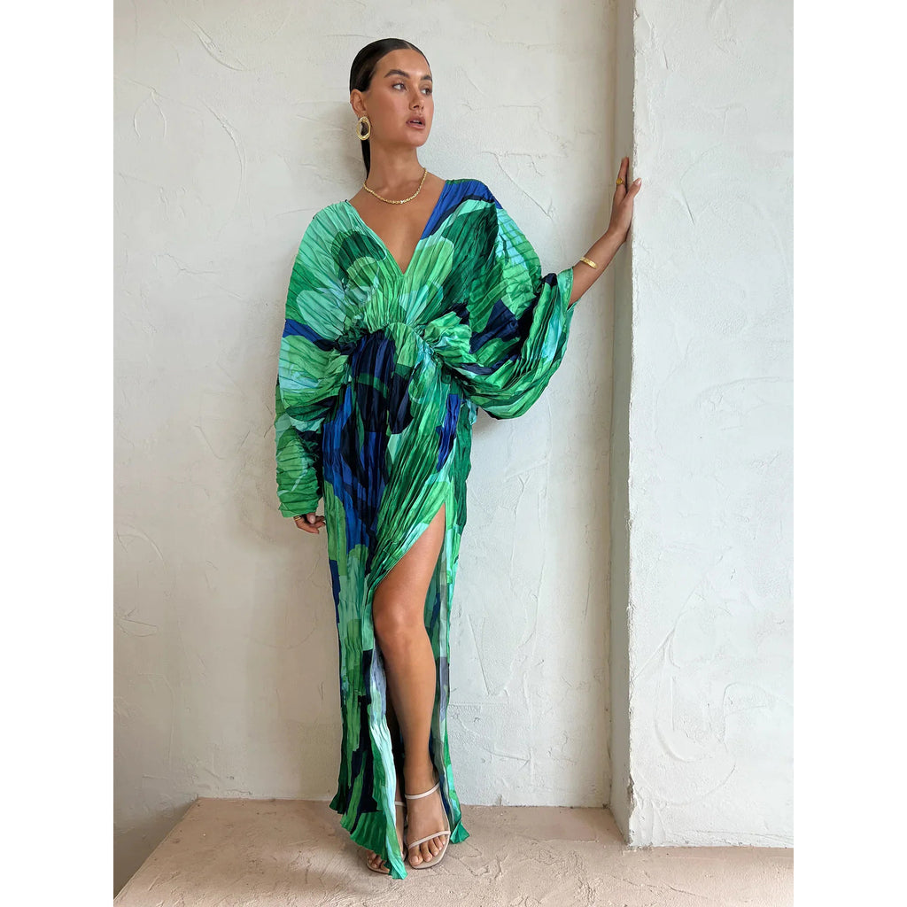 Vestido plisado de primavera y verano para mujer, informal, holgado, para vacaciones