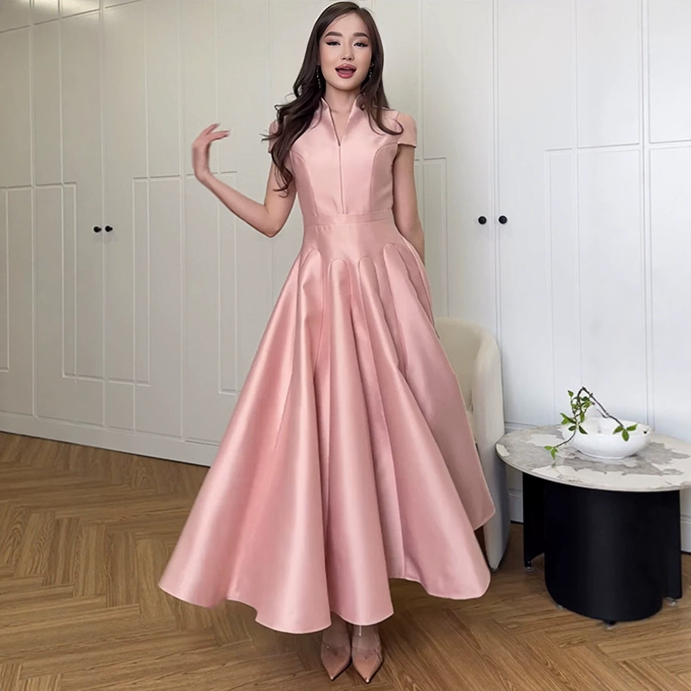 Robe d'été élégante à manches courtes
